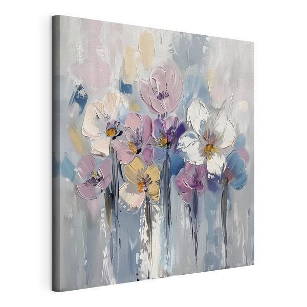 Cuadros Un cuadro de flores sobre fondo blanco