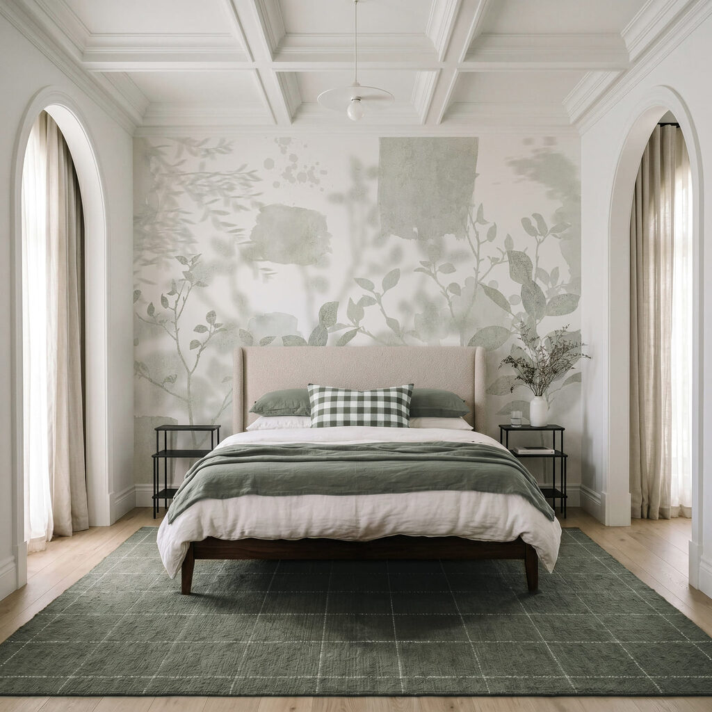 Fondo blanco y gris con hojas y pinceladas Fondo blanco y gris con hojas y pinceladas
