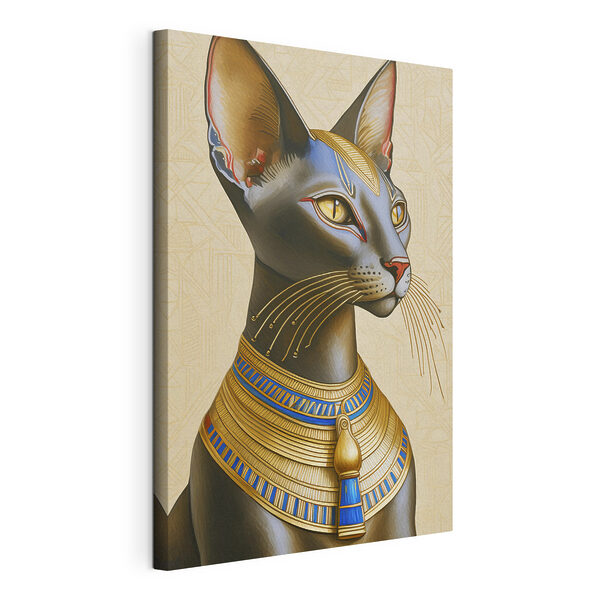 Cuadros Majestuoso felino adornado con un collar regio (SKU: s38725) Cuadros Cuadros Majestuoso felino adornado con un collar regio (SKU: s38725)