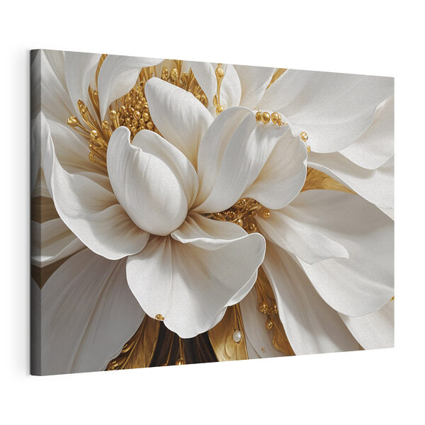 Cuadros Un primer plano de una flor blanca