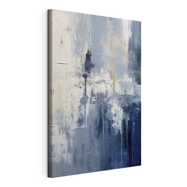 Cuadros Un cuadro que representa una pared azul y blanca