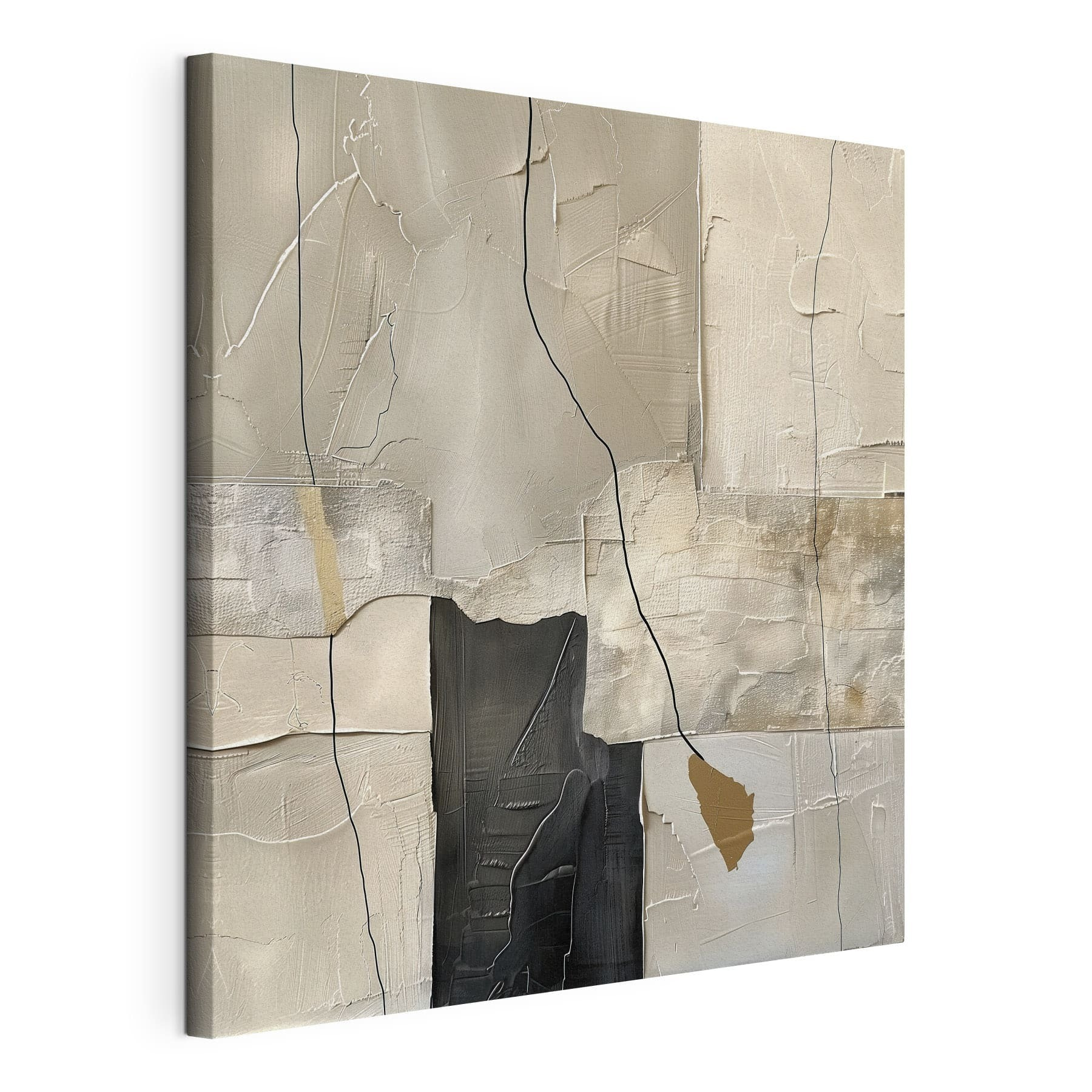 A black and white square tile