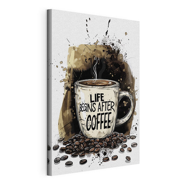 Cuadros Taza de café con un líquido humeante dentro (SKU: s39445) Cuadros Cuadros Taza de café con un líquido humeante dentro (SKU: s39445)