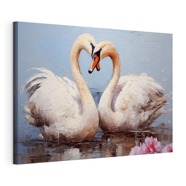 Cuadros Dos cisnes en el agua (SKU: s39572) Cuadros Cuadros Dos cisnes en el agua (SKU: s39572)