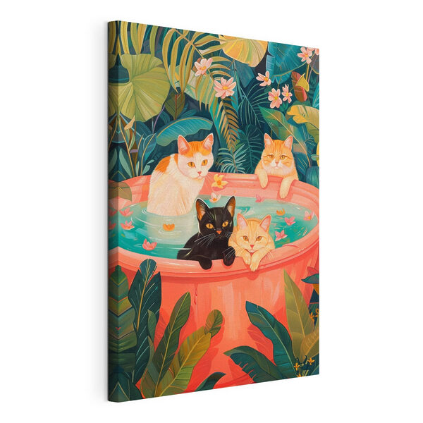 Cuadros Gatos en una bañera llena de agua (SKU: s39465) Cuadros Cuadros Gatos en una bañera llena de agua (SKU: s39465)