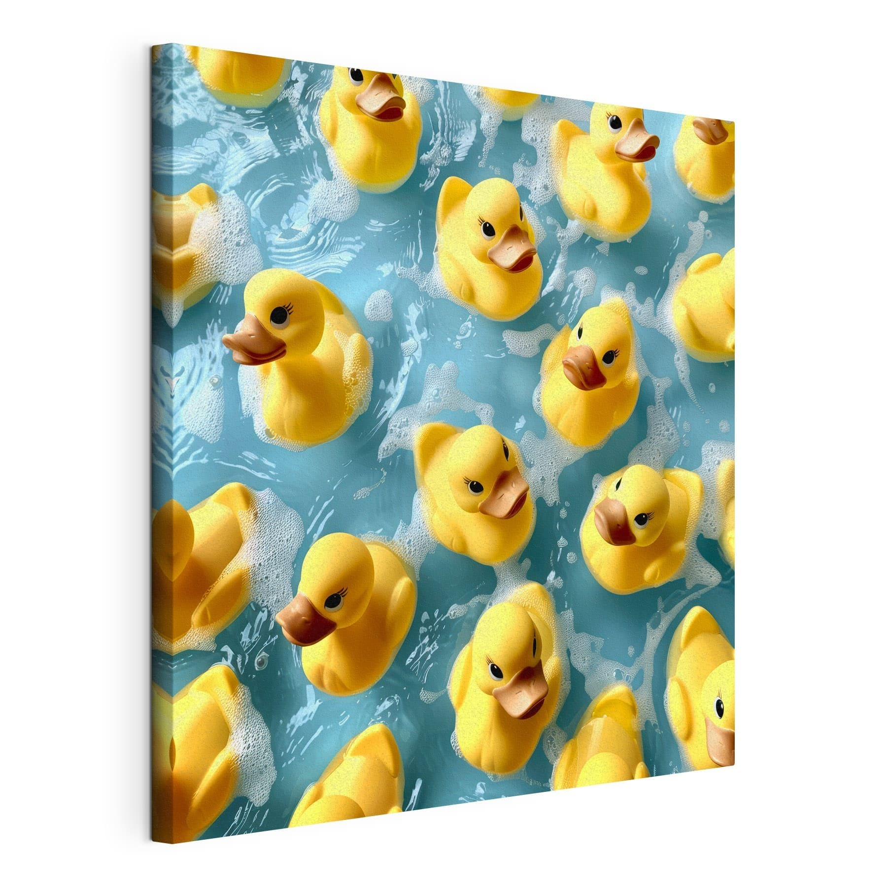Group of yellow rubber ducks in a pool Group of yellow rubber ducks in a pool