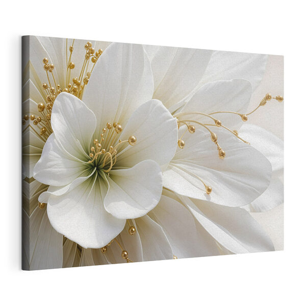 Cuadros Primer plano de una flor blanca