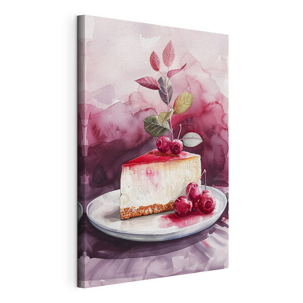 Cuadros Porción de tarta de queso con cerezas por encima (SKU: s39700) Cuadros Cuadros Porción de tarta de queso con cerezas por encima (SKU: s39700)