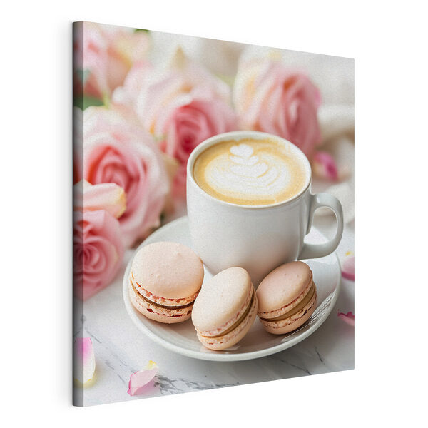 Cuadros Una taza de café y unas galletas en un plato (SKU: s39232) Cuadros Cuadros Una taza de café y unas galletas en un plato (SKU: s39232)
