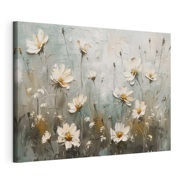 Cuadros Pintura de flores en una pared