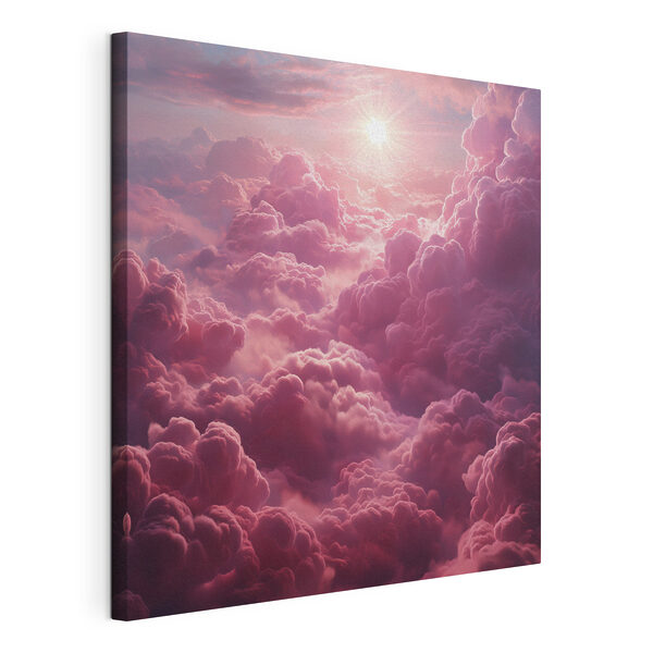 Cuadros Nubes rosadas y el sol
