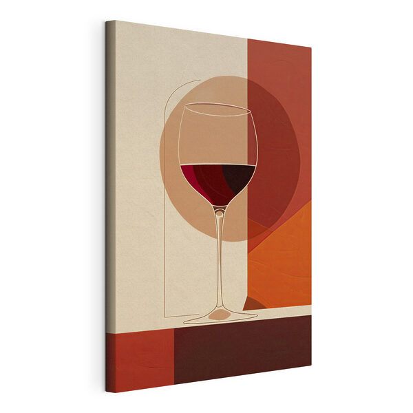 Una copa de vino con un líquido rojo Cuadros Una copa de vino con un líquido rojo