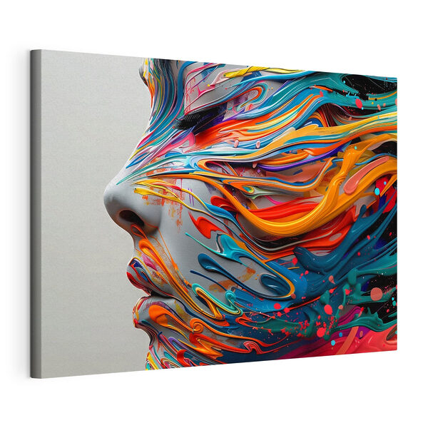 Cuadros Primer plano de un rostro con pintura