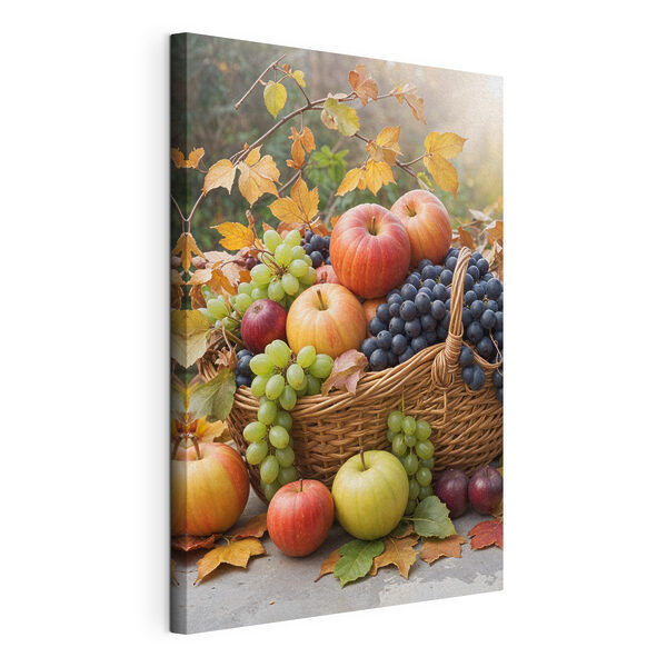 Cuadros Cesta de fruta con hojas (SKU: s40409) Cuadros Cuadros Cesta de fruta con hojas (SKU: s40409)