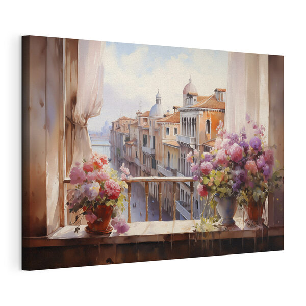 Cuadros Cuadros Vista de una ciudad desde un balcón (SKU: s40677)