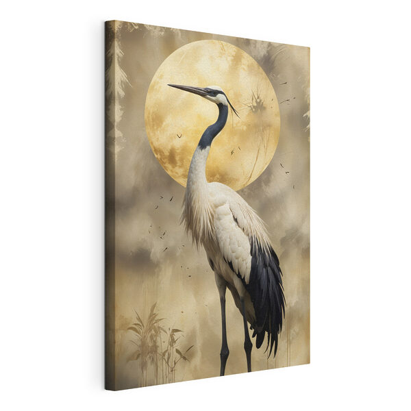 Cuadros Un pájaro frente a la luna llena (SKU: s40591) Cuadros Cuadros Un pájaro frente a la luna llena (SKU: s40591)