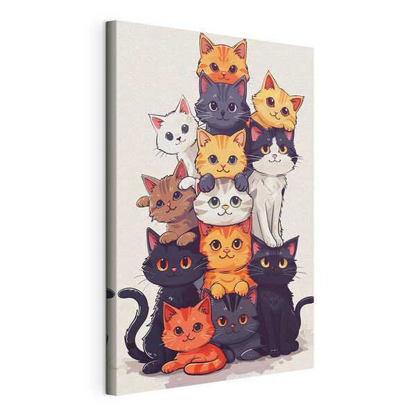 Cuadros Grupo de gatos apilados unos encima de otros (SKU: s40924) Cuadros Cuadros Grupo de gatos apilados unos encima de otros (SKU: s40924)