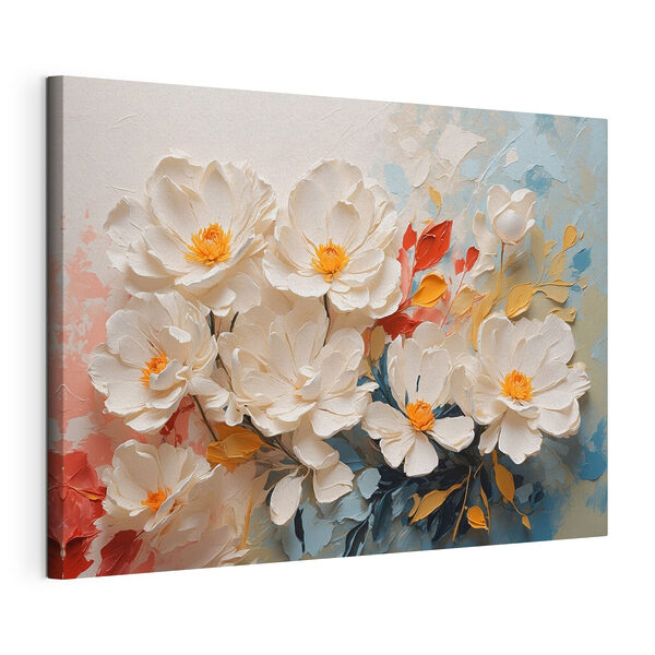 Cuadros Cuadros Ramo de flores blancas con el centro amarillo (SKU: s40862)