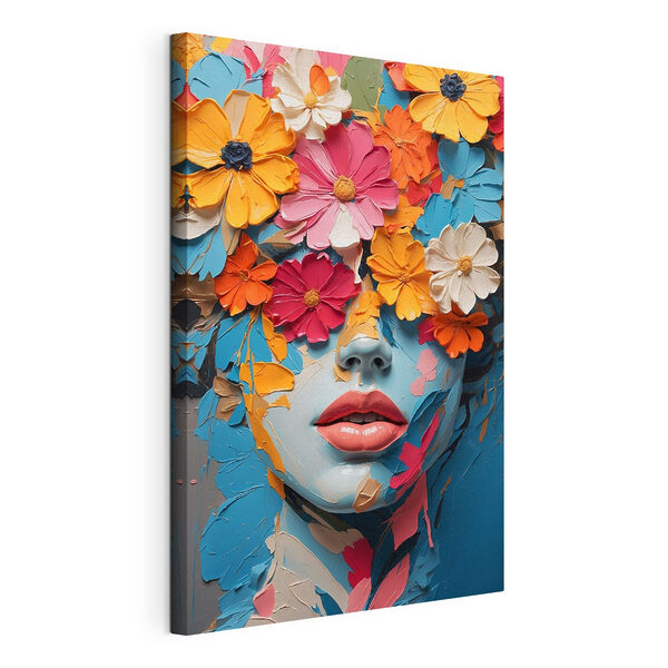 Rostro cubierto de flores Cuadros Rostro cubierto de flores