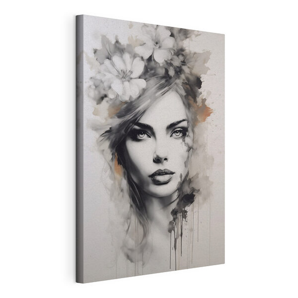 Cuadros Cuadro de una mujer con flores en el pelo (SKU: s41077) Cuadros Cuadros Cuadro de una mujer con flores en el pelo (SKU: s41077)