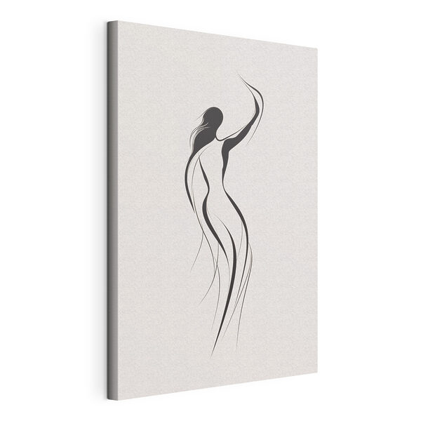 Dibujo en blanco y negro de una mujer Cuadros Dibujo en blanco y negro de una mujer