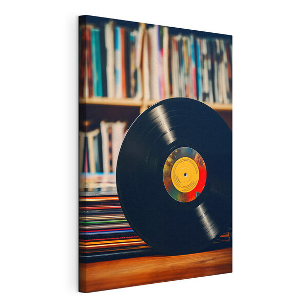 Cuadros Disco sobre una pila de discos