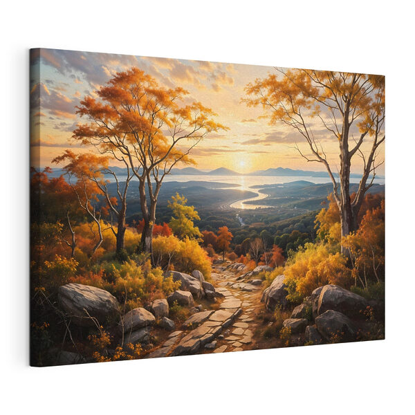 Cuadros Sendero que atraviesa un valle con árboles y un río (SKU: s41732) Cuadros Cuadros Sendero que atraviesa un valle con árboles y un río (SKU: s41732)