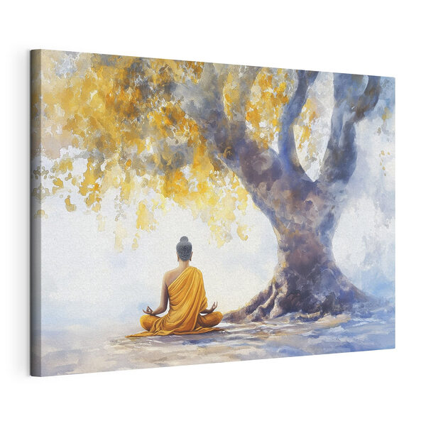 Cuadros Cuadro de una persona meditando bajo un árbol