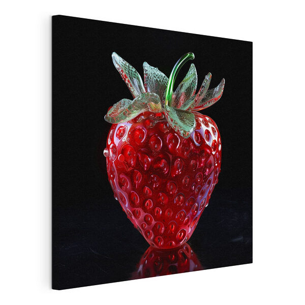 Cuadros Fresa de cristal con un tallo verde (SKU: s42074) Cuadros Cuadros Fresa de cristal con un tallo verde (SKU: s42074)