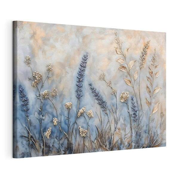 Cuadros Pintura de flores y hojas