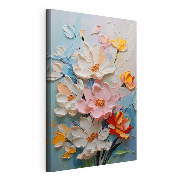Cuadros Pintura de flores en una pared