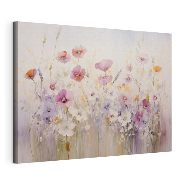 Cuadros Cuadro de flores en un campo