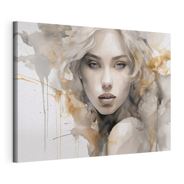 Cuadros Cuadros Rostro de mujer con una salpicadura de pintura (SKU: s42928)