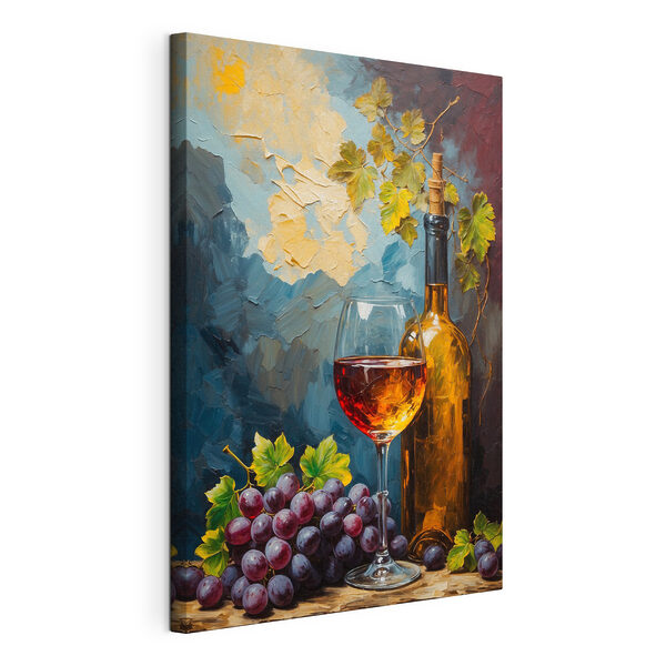 Cuadros Cuadro de una botella de vino y una copa de vino (SKU: s42772) Cuadros Cuadros Cuadro de una botella de vino y una copa de vino (SKU: s42772)