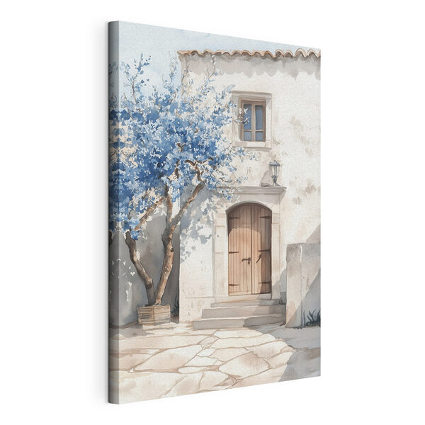 Cuadros Acuarela de una casa con un árbol y una puerta (SKU: s43178) Cuadros Cuadros Acuarela de una casa con un árbol y una puerta (SKU: s43178)