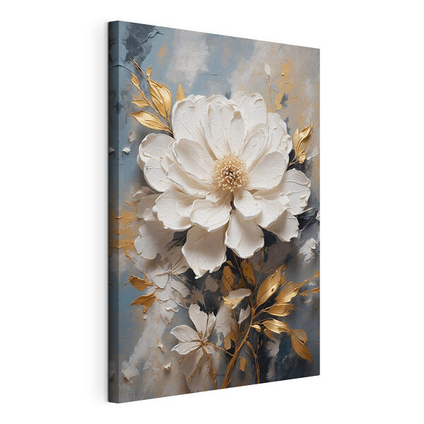 Cuadros Delicada flor blanca en tonos suaves