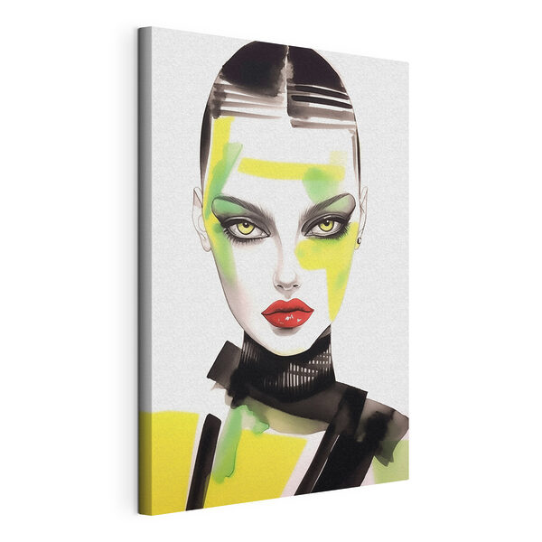 Cuadros Mujer con maquillaje verde y amarillo (SKU: s43494) Cuadros Cuadros Mujer con maquillaje verde y amarillo (SKU: s43494)
