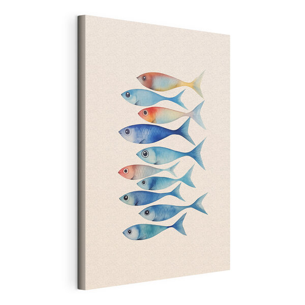 Cuadros Grupo de peces de diferentes colores