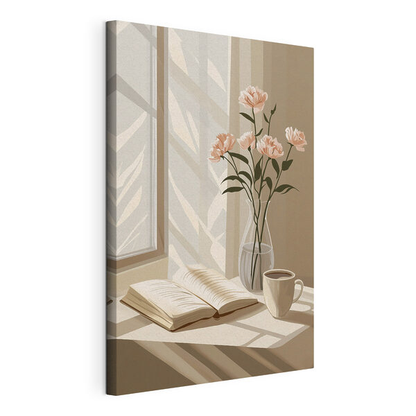 Cuadros Un libro y un jarrón con flores (SKU: s44013) Cuadros Cuadros Un libro y un jarrón con flores (SKU: s44013)