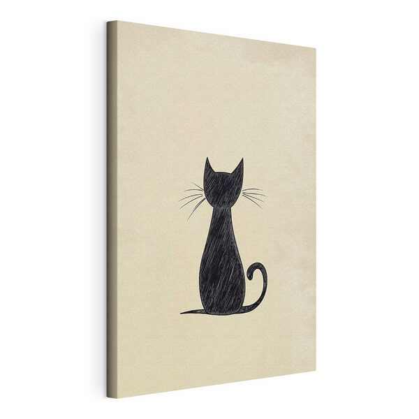 Cuadros Gato negro con bigotes (SKU: s44163) Cuadros Cuadros Gato negro con bigotes (SKU: s44163)