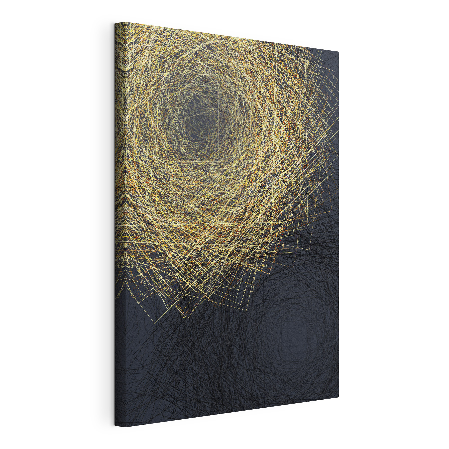 A yellow lines in a circle