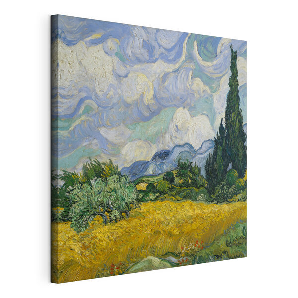 Cuadros Un cuadro que representa un paisaje con árboles y montañas (SKU: s04295) Cuadros Cuadros Un cuadro que representa un paisaje con árboles y montañas (SKU: s04295)