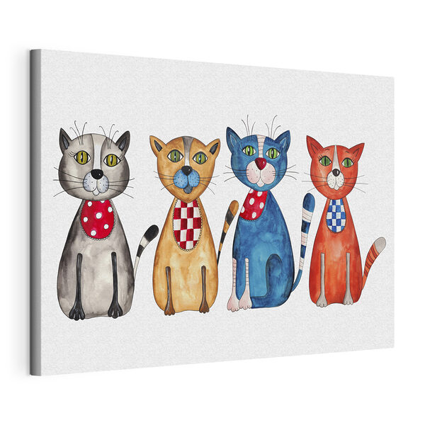 Cuadros Un grupo de gatos de diferentes colores (SKU: s08754) Cuadros Cuadros Un grupo de gatos de diferentes colores (SKU: s08754)