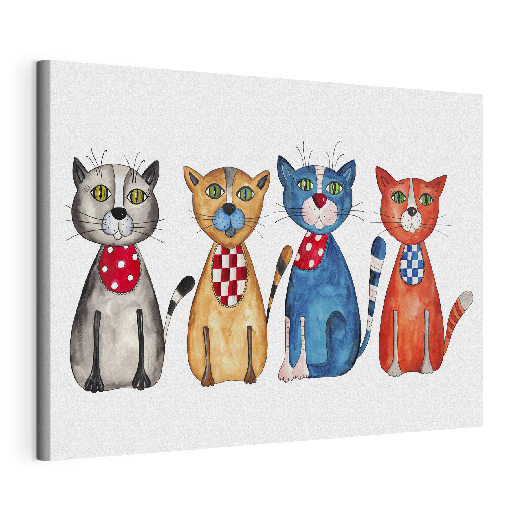 A group of cats with different colors