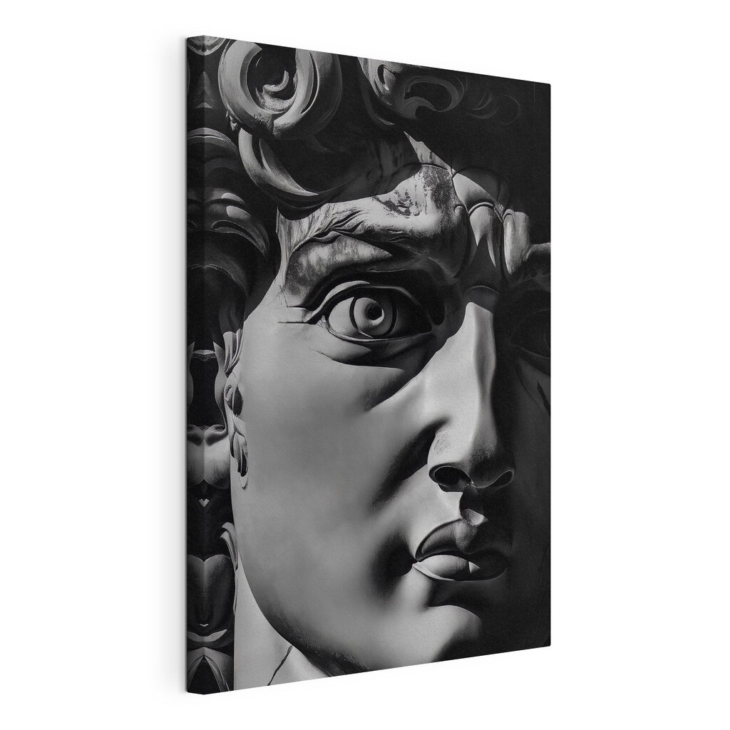 A statue of a man's face A statue of a man's face