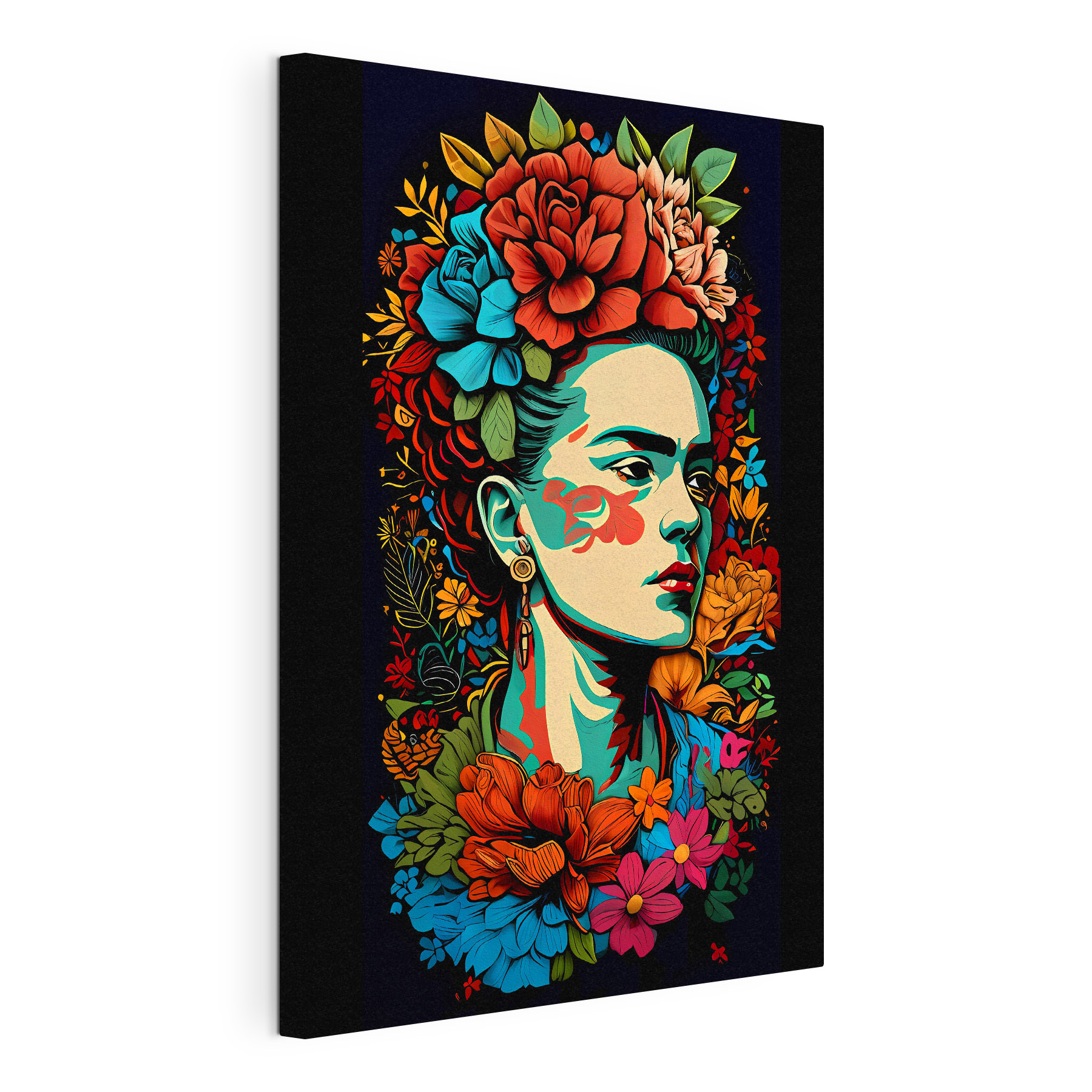 A woman with flowers in her hair A woman with flowers in her hair