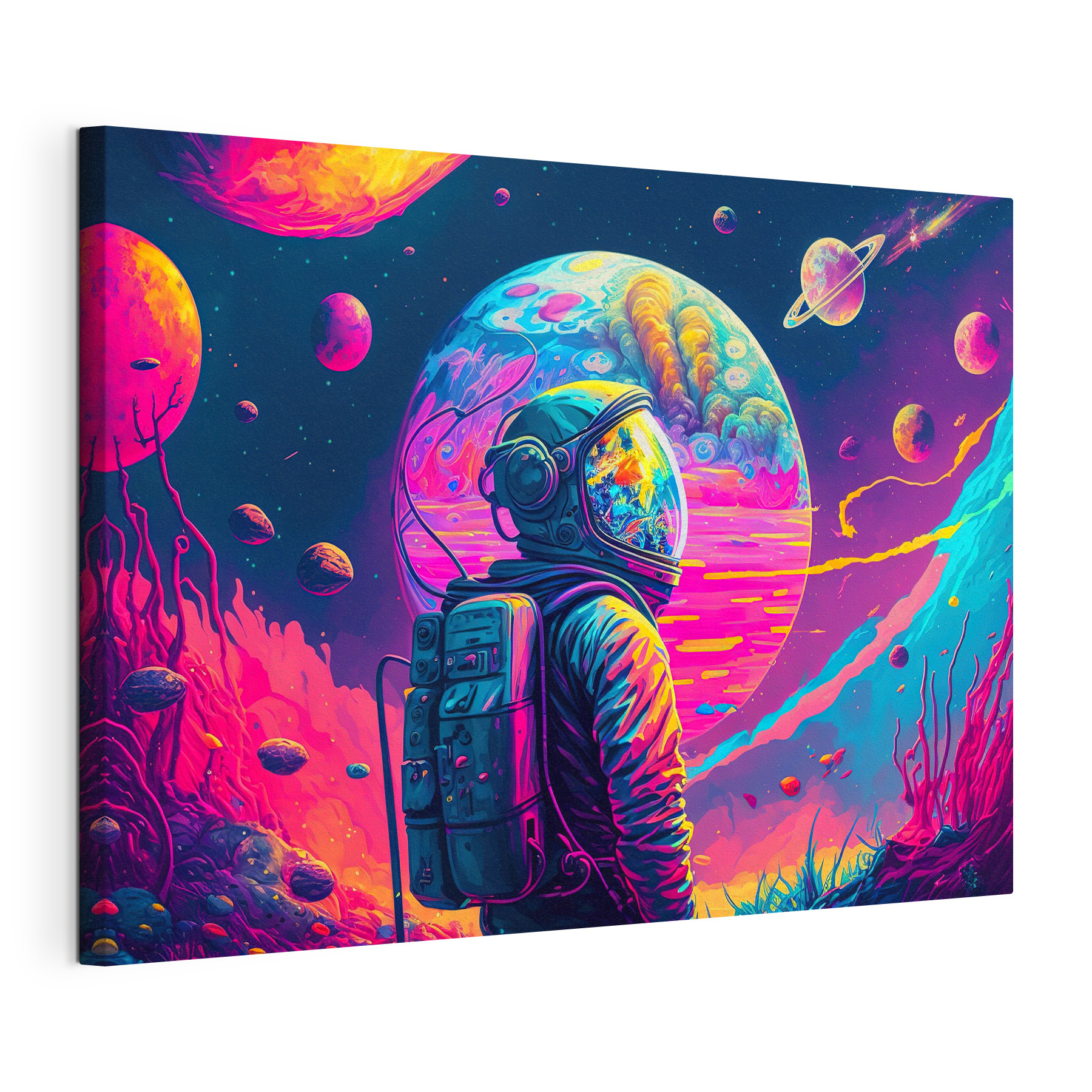 A person wearing a space suit and helmet A person wearing a space suit and helmet