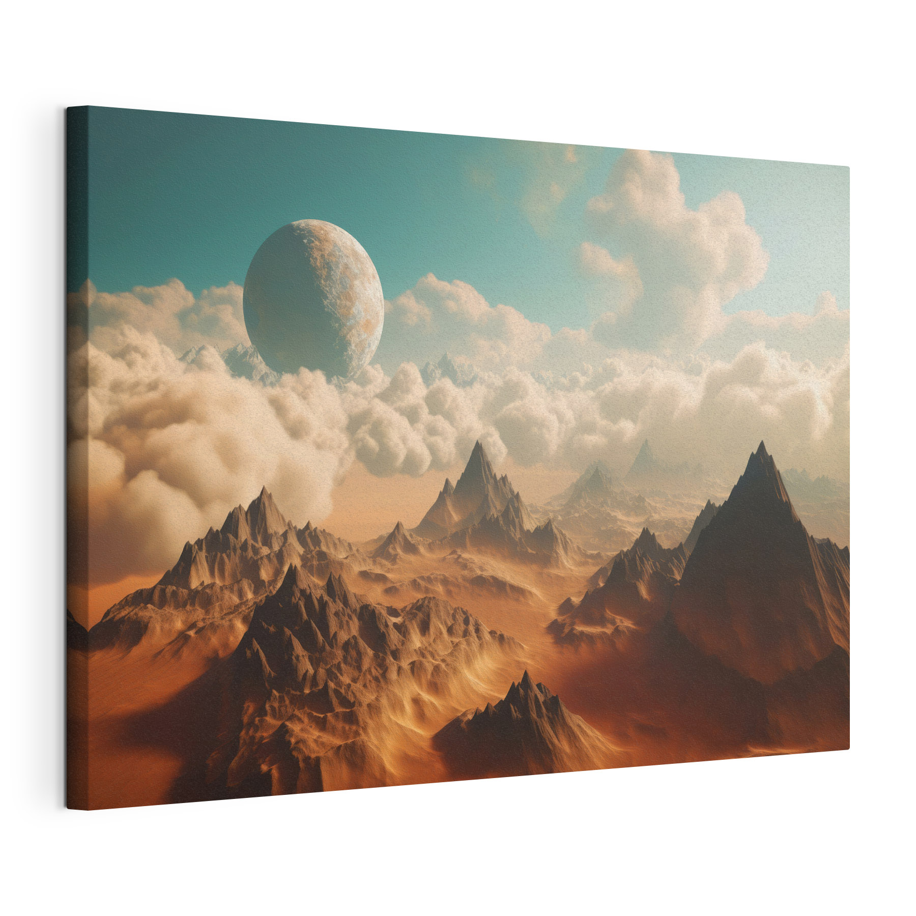 A landscape of mountains and clouds A landscape of mountains and clouds