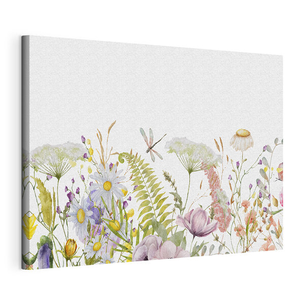 Cuadros Una acuarela de flores y libélulas (SKU: s34153) Cuadros Cuadros Una acuarela de flores y libélulas (SKU: s34153)