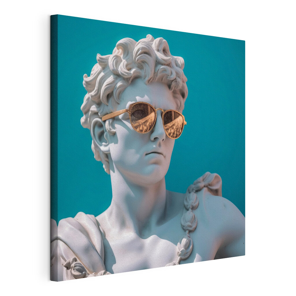 A statue of a man wearing sunglasses A statue of a man wearing sunglasses